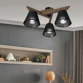 Brilagi - Lampadario LED ANTHONY 3xE14/40W/230V rovere/noce/nero