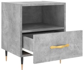 Comodini 2 pz Grigio Cemento 40x35x47,5 cm in Legno Multistrato