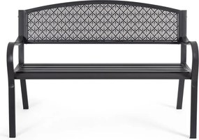 Panca da giardino color antracite in metallo Lizette – Bizzotto