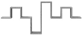 Mensola a muro grigio sonoma 104,5x10x43 cm legno multistrato