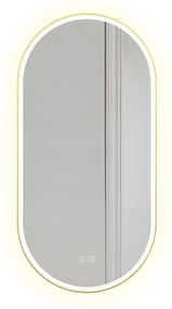 Specchio LED OVL 50x100cm Brush Gold