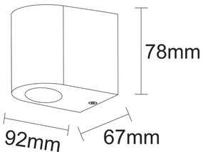 Applique da esterno BOSTON 1xGU10/10W/230V IP44
