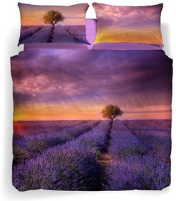 Completo Copripiumino in Cotone Lavender-sunset Matrimoniale