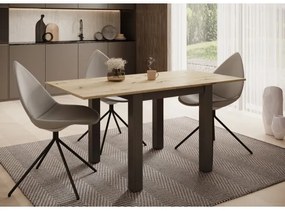 Tavolo da pranzo allungabile ZARO rovere artisan/nero