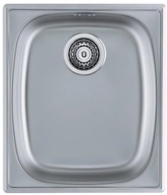 ALVEUS 1082195 - Lavello della cucina BASIC 44x38 cm opaco acciaio/satin, uscita grande