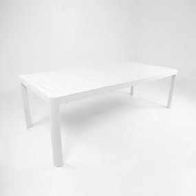 Tavolo In Alluminio Allungabile Telescopico 100x200-280 Cm Telex Bianco