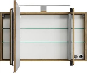 Specchio Contenitore Con Illuminazione Cassca PELIPAL legno caldo L 100 x H 67 x P 17 cm