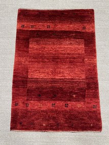 Loribaft Tappeto 90x60 Rosso (Iran) Annodato A Mano