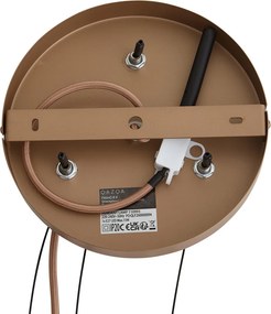 Lampada a Sospensione Retrò Bronzo Scuro con Vetro Ambrato - Barb