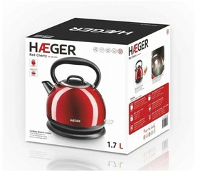 Bollitore Elettrico con Teiera Haeger Red Cherry 2200 W (1,7 L) 1,7 L