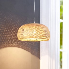 Lampada a sospensione Jadwiga Lindby, dimmerabile, Legno chiaro, Soggiorno / Sala da pranzo, bambù, Scandinavo, Lampada a sospensione