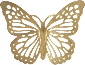 Set 4 farfalle da muro di diverse dimensioni Butterflies oro