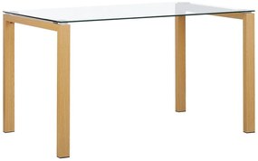 Tavolo da pranzo vetro e legno 130 x 80 cm TAVIRA Beliani