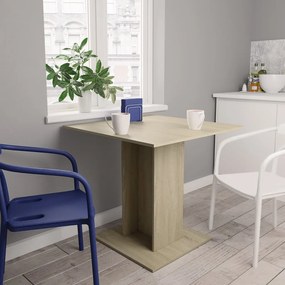 Tavolo Da Pranzo Rovere Sonoma 80x80x75cm İn Legno Multistrato /