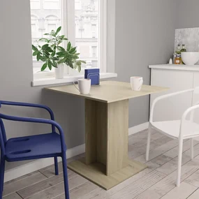 Tavolo Da Pranzo Rovere Sonoma 80x80x75cm İn Legno Multistrato /