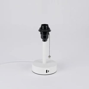 Brilagi - Lampada da tavolo con porta USB TABLON 1xE27/25W/230V bianca/crema