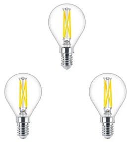 3-pack Lampadina LED 2,5W Vetro Corona (340lm) Dimmerabile E14 - Philips