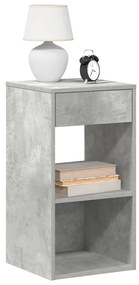Comodino Con Cassetto Grigio Cemento 35x34x66,5 Cm /