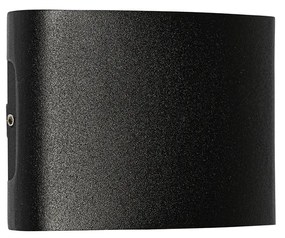 Lampada da parete per esterni nera con LED 4 luci IP54 - Silly