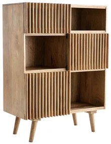 Credenza alta in mango con porte scorrevoli ALBA