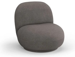 Poltrona grigia in tessuto bouclé Chuck - Micadoni Home