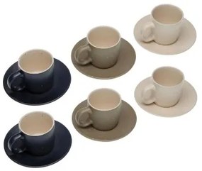 Set di 6 Tazze da Tè con Piatto Versa Tashi Gres