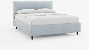 ONYX letto imbottito con vano contenitore e testiera verticale in tessuto certificato Oeko-Tex®