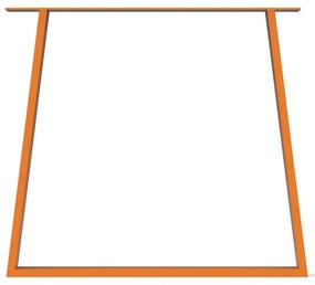 Gamba per mobili trapezoidale STEELMI Trap in acciaio arancione lucido L 80 x P 8 x H 71 cm