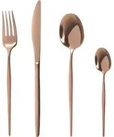 Set 24 posate rosa gold Royal in acciaio inox