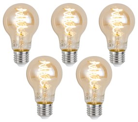 Set di 5 lampadine LED E27 dimmerabili Smart A60 ambra 4,9W 320 lm 2500K Zigbee