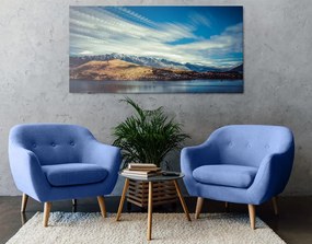 Quadro su tela – Sole al tramonto sopra il lago