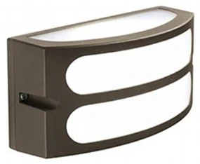 Applique Esterno Moderna Squba Alluminio E Materie Plastiche Caffè 1 Luce E27