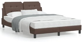 Giroletto Con Luci Led Marrone 120x200 Cm İn Similpelle /