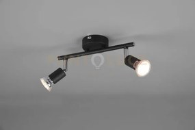 Paris senza lampadina barra 2 luci nero attacco gu10 l. 25cm