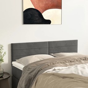 Testiere 2 Pz Grigio Scuro 72x5x78/88 Cm İn Velluto /