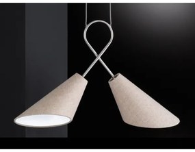 Fischer & Honsel 65170 - Lampadario a sospensione con filo SAGA 2xE27/12W/230V