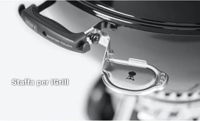 Master Touch E-5750 Weber Barbecue A Carbone 57 Cm Con Coperchio E Termometro Nero