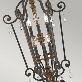 Lampadario Classico Marquette Acciaio Bronzo Heirloom 6 Luci E14