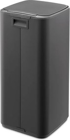 Cestino per la spazzatura grigio scuro in acciaio con pedale 30 l Bo – Brabantia