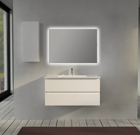 Mobile bagno 100 cm sospeso Bianco opaco - Sofia