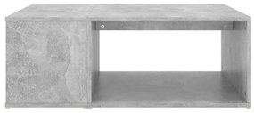 Tavolino da salotto grigio cemento 90x67x33 cm in truciolato