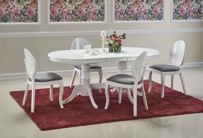 Set tavolo Joseph allungabile L150-190 cm + 4 sedie Verdi grigio/bianco