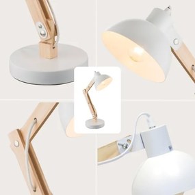 Brilagi - Lampada da tavolo FOCUS 1xE27/40W/230V bianca