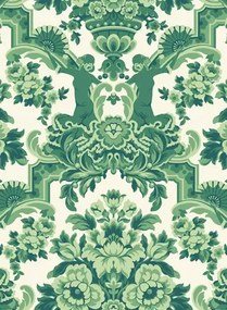 Cole & Son Carta da parati Lola - Forest Greens on White