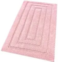 Tappeto Bagno 60x40 cm Puro Cotone Elegante Lussuoso Morbido Scendiletto Antiscivolo Rosa