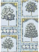 Cole & Son Carta da parati Sultan's Palace - China Blue/ Ochre