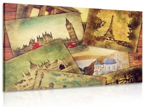 Quadro su tela – Cartolina di metropoli mondiali