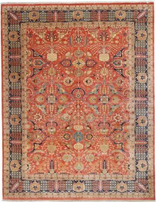 Tabriz Tappeto orientale 360x280 Blu (Pakistan) Annodato A Mano