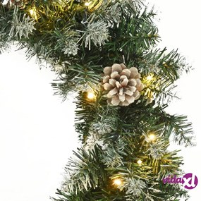 vidaXL Ghirlanda Natalizia con Luci LED Verde 60 cm PVC