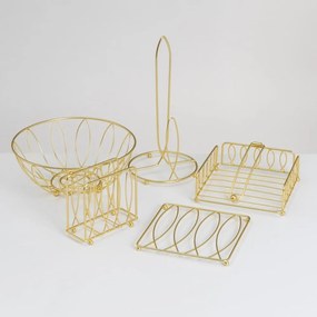 Portarotolo da cucina verticale dorato in metallo ø 16 cm – Casa Selección